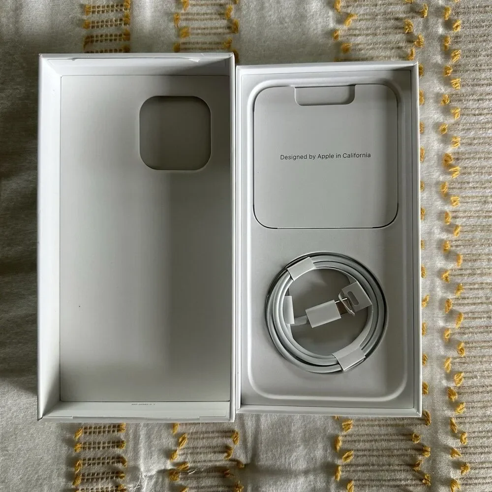 Original iPhone USB-C Charging Cable w/ iPhone 14 Pro Max Empty Box - NO PHONE